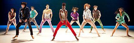L-R: Nikki Zialcita, Tony Orrico, Michael Helland, Jesse Zaritt, Adaku Utah, Lily Gold, Lindsay Clark, Jacob Slominski in Faye Driscoll: There is so much mad in me