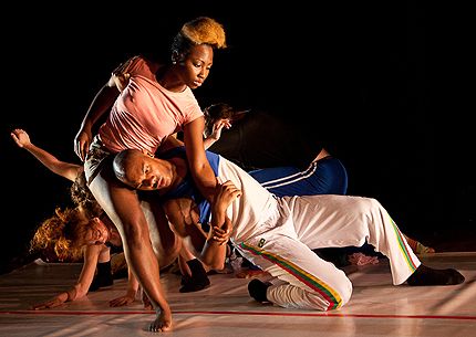 Shola Roberts and Otis Donavan Herring in Malcolm Low's Uneven Wall in Wave Rising 2010
