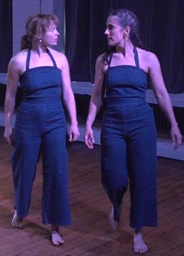 Alison Moncrief Bromage and Angharad Davies in Take Root: Angharad Davies and Amber Sloan