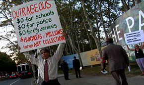 Protesters rally to keep the collection in Lower Merion, Pa. in The Art of the Steal