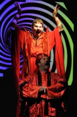 Philip Nolen and Brad DePlanche as Ming the Merciless and Fu Manchu in China: The Whole Enchilada